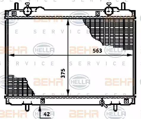 BEHR HELLA Service 8MK 376 720-771 - Radiatore, Raffreddamento motore autozon.pro