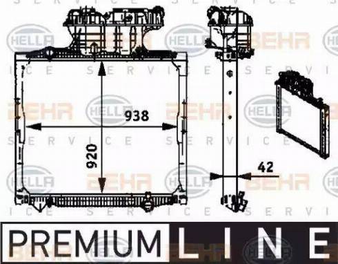 BEHR HELLA Service 8MK 376 721-681 - Radiatore, Raffreddamento motore autozon.pro