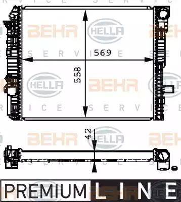 BEHR HELLA Service 8MK 376 721-271 - Radiatore, Raffreddamento motore autozon.pro