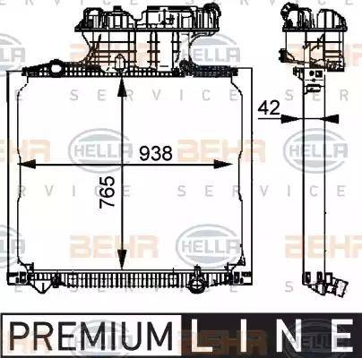 BEHR HELLA Service 8MK 376 721-711 - Radiatore, Raffreddamento motore autozon.pro