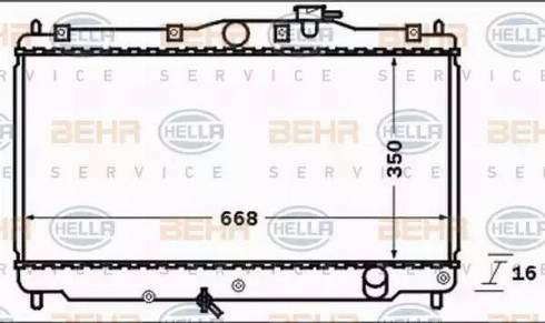 BEHR HELLA Service 8MK 376 722-681 - Radiatore, Raffreddamento motore autozon.pro