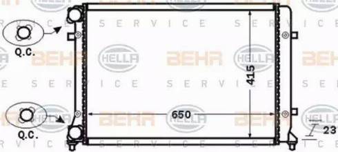 BEHR HELLA Service 8MK 376 774-011 - Radiatore, Raffreddamento motore autozon.pro