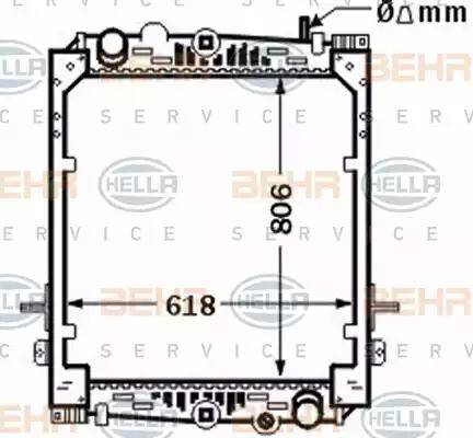 BEHR HELLA Service 8MK 376 774-341 - Radiatore, Raffreddamento motore autozon.pro