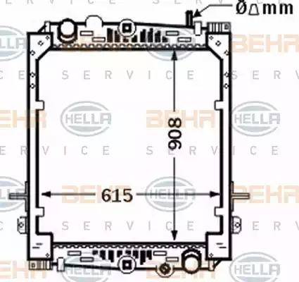 BEHR HELLA Service 8MK 376 774-311 - Radiatore, Raffreddamento motore autozon.pro