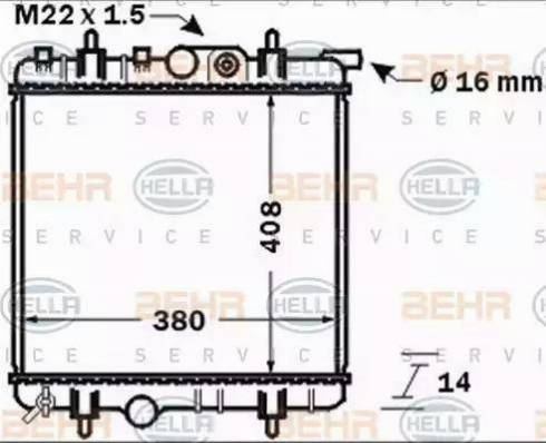 BEHR HELLA Service 8MK 376 771-481 - Radiatore, Raffreddamento motore autozon.pro