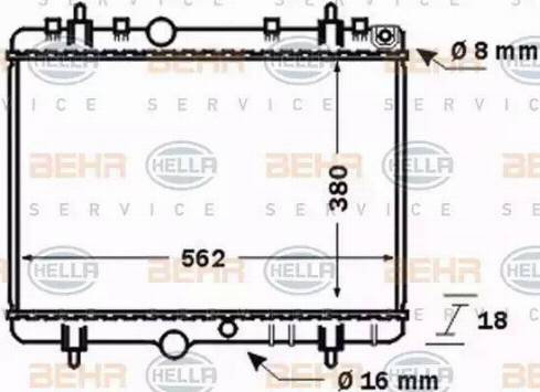 BEHR HELLA Service 8MK 376 771-391 - Radiatore, Raffreddamento motore autozon.pro