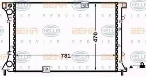 BEHR HELLA Service 8MK 376 771-771 - Radiatore, Raffreddamento motore autozon.pro