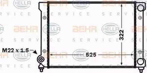 BEHR HELLA Service 8MK 376 773-721 - Radiatore, Raffreddamento motore autozon.pro