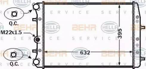 BEHR HELLA Service 8MK 376 772-521 - Radiatore, Raffreddamento motore autozon.pro