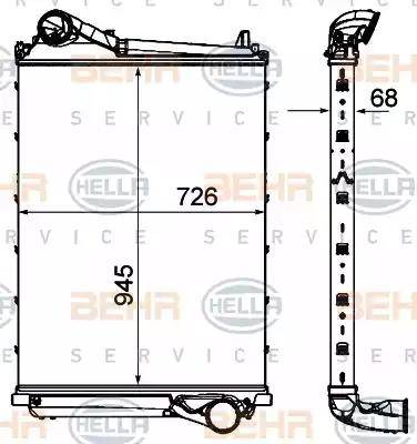 BEHR HELLA Service 8ML 376 906-381 - Intercooler autozon.pro