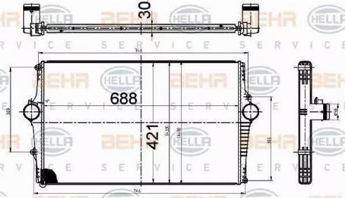 BEHR HELLA Service 8ML 376 988-564 - Intercooler autozon.pro