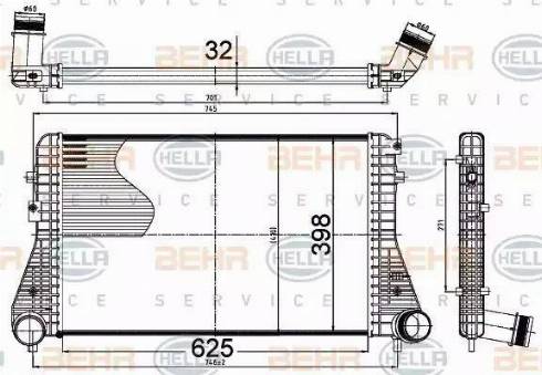 BEHR HELLA Service 8ML 376 988-504 - Intercooler autozon.pro