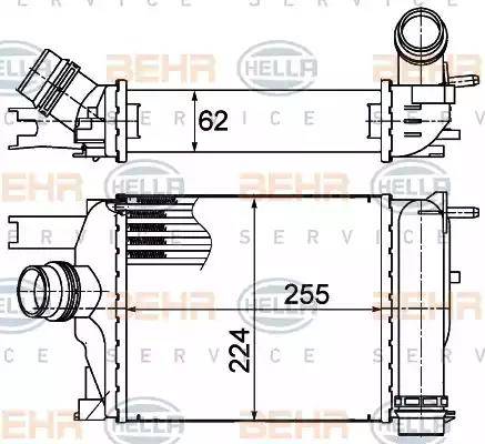 BEHR HELLA Service 8ML 376 988-154 - Intercooler autozon.pro