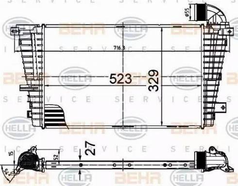 BEHR HELLA Service 8ML 376 988-394 - Intercooler autozon.pro