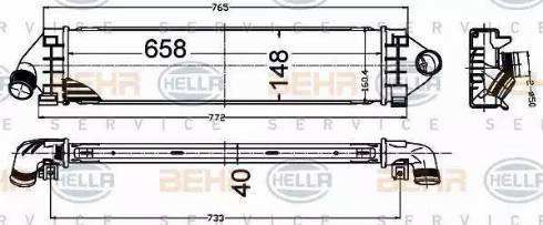 BEHR HELLA Service 8ML 376 791-764 - Intercooler autozon.pro