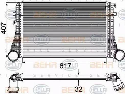 BEHR HELLA Service 8ML 376 746-121 - Intercooler autozon.pro