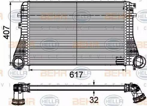 BEHR HELLA Service 8ML 376 746-201 - Intercooler autozon.pro