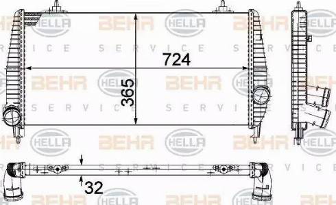 BEHR HELLA Service 8ML 376 756-751 - Intercooler autozon.pro