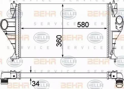 BEHR HELLA Service 8ML 376 762-751 - Intercooler autozon.pro