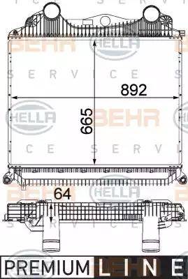 BEHR HELLA Service 8ML 376 724-381 - Intercooler autozon.pro