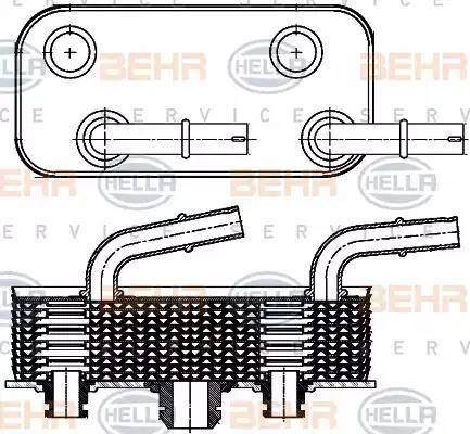 BEHR HELLA Service 8MO 376 790-791 - Radiatore olio, Cambio automatico autozon.pro