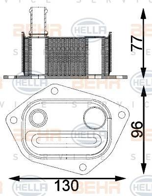 BEHR HELLA Service 8MO 376 797-141 - Radiatore olio, Olio motore autozon.pro