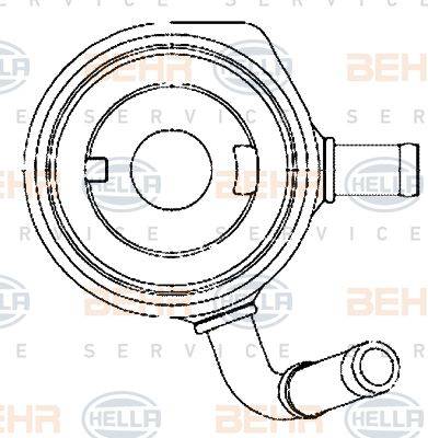 BEHR HELLA Service 8MO 376 797-111 - Radiatore olio, Olio motore autozon.pro