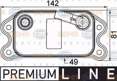 BEHR HELLA Service 8MO 376 747-181 - Radiatore olio, Olio motore autozon.pro