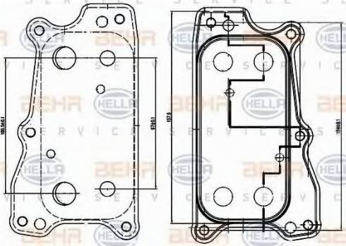 BEHR HELLA Service 8MO 376 714-811 - Radiatore olio, Olio motore autozon.pro