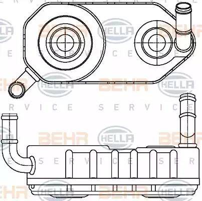 BEHR HELLA Service 8MO 376 787-671 - Radiatore olio, Cambio automatico autozon.pro