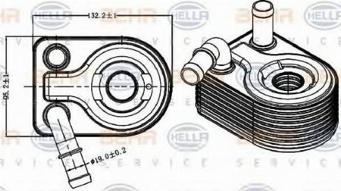 BEHR HELLA Service 8MO 376 729-131 - Radiatore olio, Olio motore autozon.pro