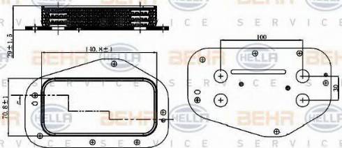 BEHR HELLA Service 8MO 376 729-201 - Radiatore olio, Olio motore autozon.pro