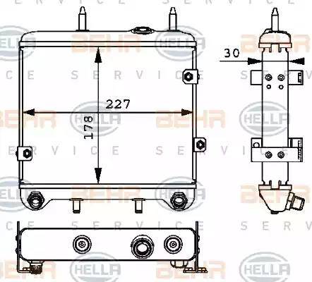 BEHR HELLA Service 8MO 376 725-461 - Radiatore olio, Olio motore autozon.pro