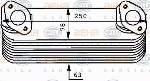 BEHR HELLA Service 8MO 376 725-011 - Radiatore olio, Olio motore autozon.pro