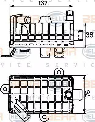 BEHR HELLA Service 8MO 376 725-791 - Radiatore olio, Olio motore autozon.pro