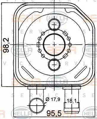 BEHR HELLA Service 8MO 376 778-051 - Radiatore olio, Olio motore autozon.pro