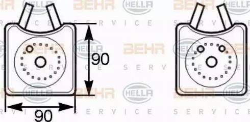 BEHR HELLA Service 8MO 376 778-001 - Radiatore olio, Olio motore autozon.pro