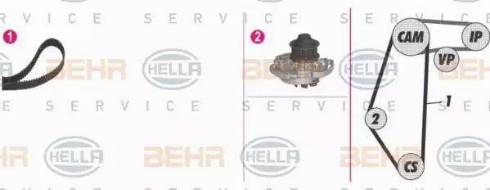 BEHR HELLA Service 8MP 376 804-891 - Pompa acqua + Kit cinghie dentate autozon.pro