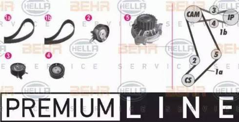 BEHR HELLA Service 8MP 376 804-841 - Pompa acqua + Kit cinghie dentate autozon.pro