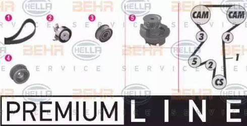 BEHR HELLA Service 8MP 376 804-861 - Pompa acqua + Kit cinghie dentate autozon.pro