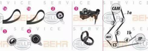 BEHR HELLA Service 8MP 376 806-861 - Pompa acqua + Kit cinghie dentate autozon.pro