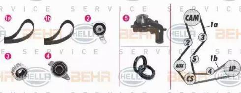 BEHR HELLA Service 8MP 376 806-871 - Pompa acqua + Kit cinghie dentate autozon.pro