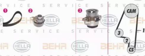 BEHR HELLA Service 8MP 376 800-891 - Pompa acqua + Kit cinghie dentate autozon.pro