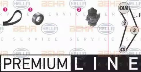 BEHR HELLA Service 8MP 376 800-861 - Pompa acqua + Kit cinghie dentate autozon.pro