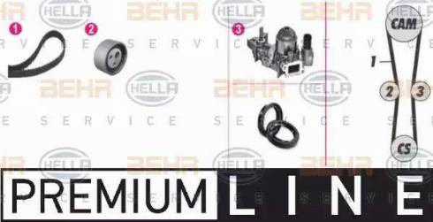 BEHR HELLA Service 8MP 376 800-821 - Pompa acqua + Kit cinghie dentate autozon.pro