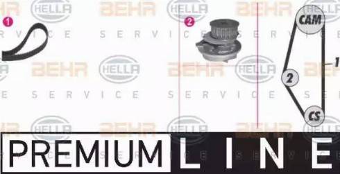 BEHR HELLA Service 8MP 376 801-851 - Pompa acqua + Kit cinghie dentate autozon.pro