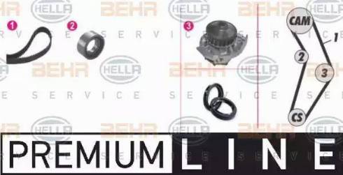 BEHR HELLA Service 8MP 376 801-861 - Pompa acqua + Kit cinghie dentate autozon.pro