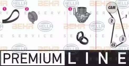 BEHR HELLA Service 8MP 376 801-801 - Pompa acqua + Kit cinghie dentate autozon.pro