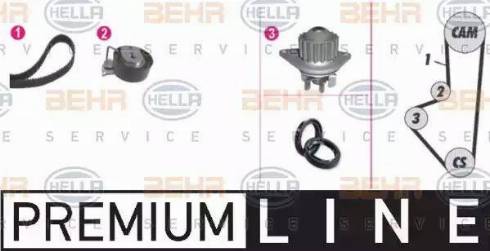 BEHR HELLA Service 8MP 376 803-891 - Pompa acqua + Kit cinghie dentate autozon.pro