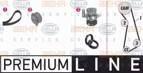 BEHR HELLA Service 8MP 376 803-801 - Pompa acqua + Kit cinghie dentate autozon.pro